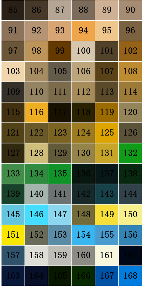 GOM/GEE引擎颜色代码大全(0-255色)-狐狸库